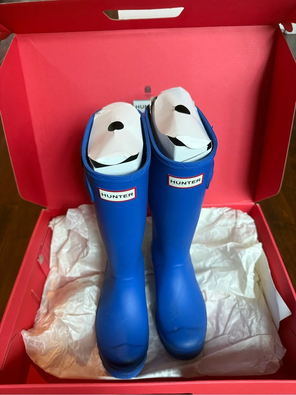 Hunter Cruise Blue Tonal Rain Boots (Kids)